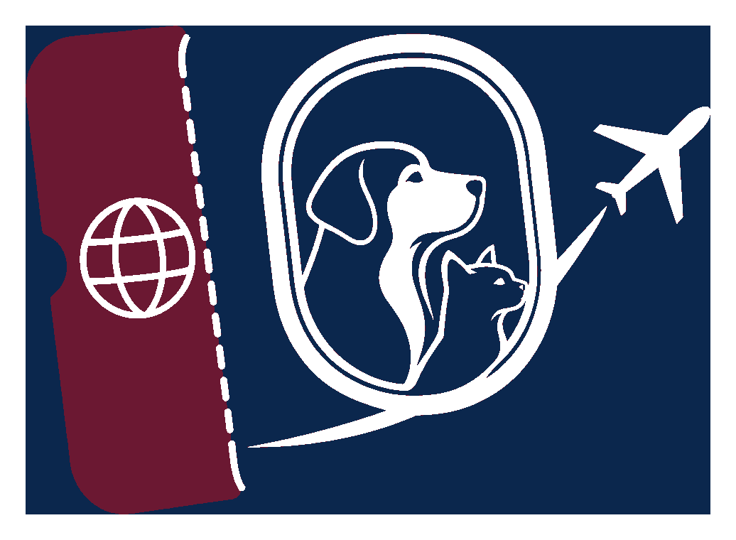 Ticket de viagem da Interpet: passaporte com cão, gato e avião